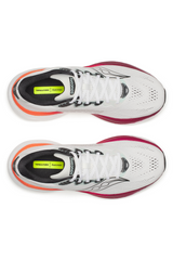 Saucony Mens Ride 19 Sneakers Runners Running Shoes in White/Crimson