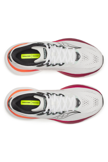 Saucony Ride 19 Mens Running Shoes - White/Crimson (Sneakers/Runners)
