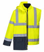 Portwest Winter Hi-Vis 5-in-1 Two Tone Jacket - Yellow/Navy (Safety Workwear Coat)