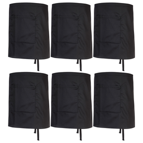 6x Portwest Waist Safety Apron with Large Pocket Bulk Pack - Black