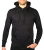 Mens 100% Cotton Hoodie - Black (Fleece Jumper/Pullover/Sweatshirt)