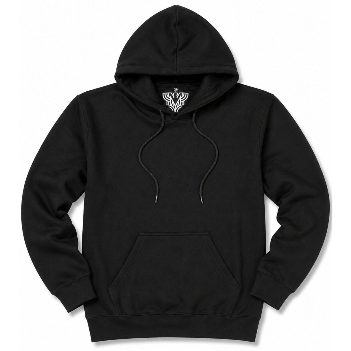Mens 100% Cotton Hoodie - Black (Fleece Jumper/Pullover/Sweatshirt)