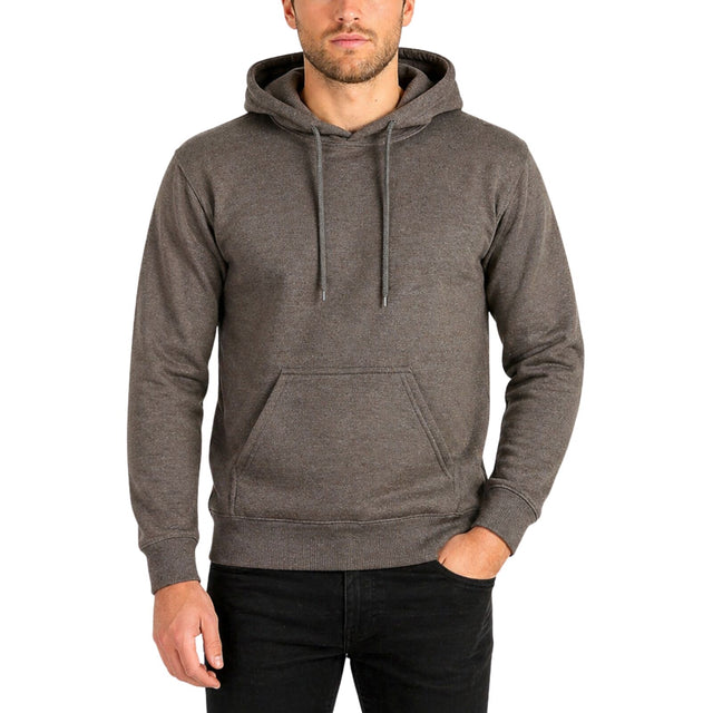 Mens 100% Cotton Hoodie - Charcoal Grey (Fleece Jumper/Pullover/Sweatshirt)