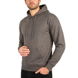 Mens 100% Cotton Hoodie - Charcoal Grey (Fleece Jumper/Pullover/Sweatshirt)