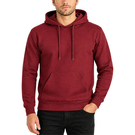 Mens 100% Cotton Hoodie - Maroon/Burgundy Red (Fleece Jumper/Pullover/Sweatshirt)