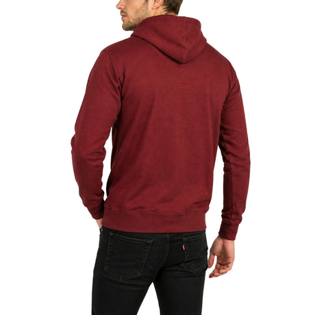 Mens 100% Cotton Hoodie - Maroon/Burgundy Red (Fleece Jumper/Pullover/Sweatshirt)
