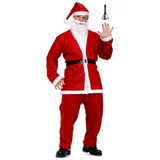 Adult Santa Claus Costume Suit w/ Silver Bell - Father Christmas (Xmas Party)