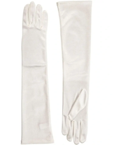 Dents Long Above Elbow Satin Gloves - Ivory