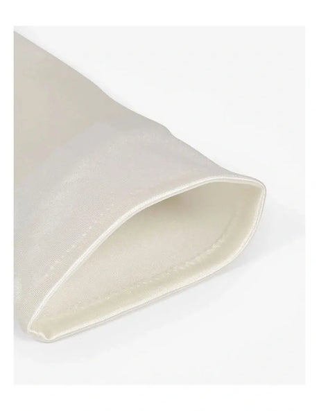 Dents Long Above Elbow Satin Gloves - Ivory
