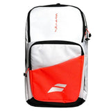 Babolat Pure Strike Backpack Tennis Bag w/ Racquet Compartment & Laptop Sleeve - White/Black/Red