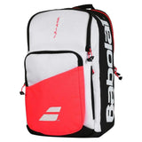 Babolat Pure Strike Backpack Tennis Bag w/ Racquet Compartment & Laptop Sleeve - White/Black/Red