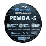 Sherpa Pemba -5 Degree Sleeping Bag Single Camping Hiking Winter Thermal