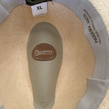 Hand-Woven Ecuadorian Panama Fedora Hat with Black Band - Natural (Made in Italy)