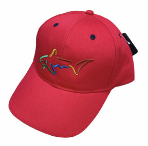 GREG NORMAN Cotton Golf Baseball Cap Hat Adjustable - Red (One Size)