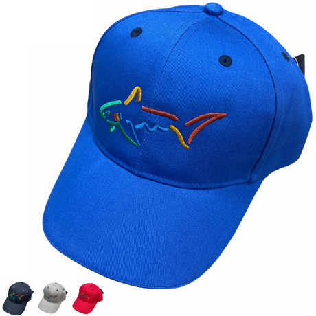 GREG NORMAN Cotton Golf Baseball Cap Hat Adjustable - One Size - White/Navy/Red