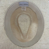 Mens Natural Fibre Straw Fedora Hat - Natural & Black
