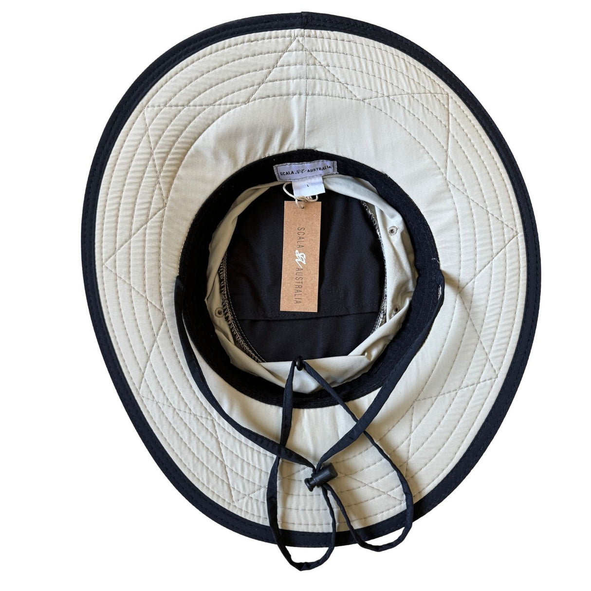 Scala Mens Vintage Cowboy Hat Outdoor Fishing, Hiking & Beach Ready - Sand/Black