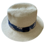 Scala Toyo Straw Hat Panama Fedora Handmade - Beige M-L