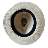 Scala Toyo Straw Hat Panama Fedora Handmade - Beige M-L