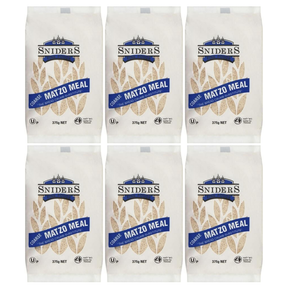 6x Sniders 375g COARSE Matzo Meal Bulk Pack - Kosher Crushed Matzah Breadcrumbs & Binder for Cooking