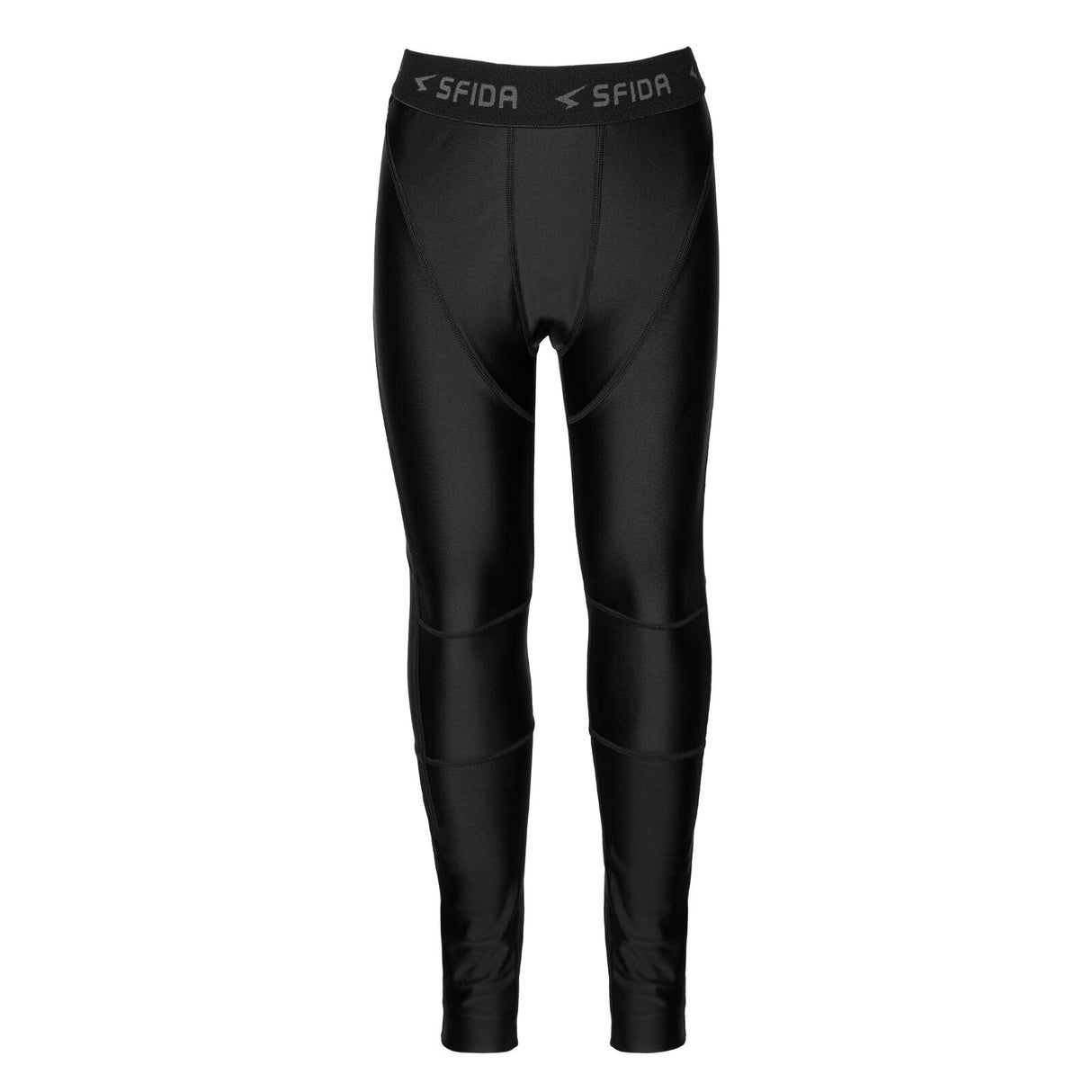 Sfida Boys Compression Pants - Black (Sports Base Layer For Childrens/Kids)