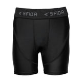 Sfida Boys Compression 1/4 Quarter Shorts - Black (Sports Base Layer For Childrens/Kids)