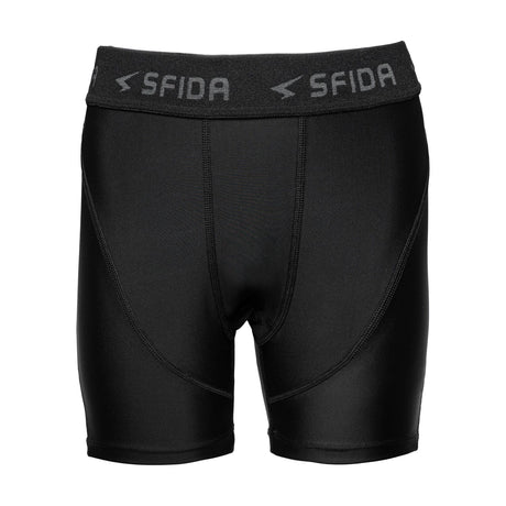 Sfida Boys Compression 1/4 Quarter Shorts - Black (Sports Base Layer For Childrens/Kids)
