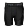 Sfida Boys Compression 1/4 Quarter Shorts - Black (Sports Base Layer For Childrens/Kids)