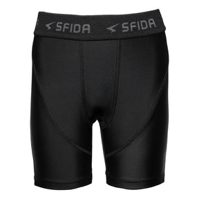Sfida Boys Compression Half Shorts - Black (Sports Base Layer For Childrens/Kids)