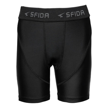 Sfida Boys Compression Half Shorts - Black (Sports Base Layer For Childrens/Kids)