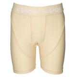 Sfida Boys Compression Half Shorts - Beige (Sports Base Layer For Childrens/Kids)
