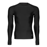 Sfida Mens Compression Long Sleeve Shirt - Black (Sports Base Layer)