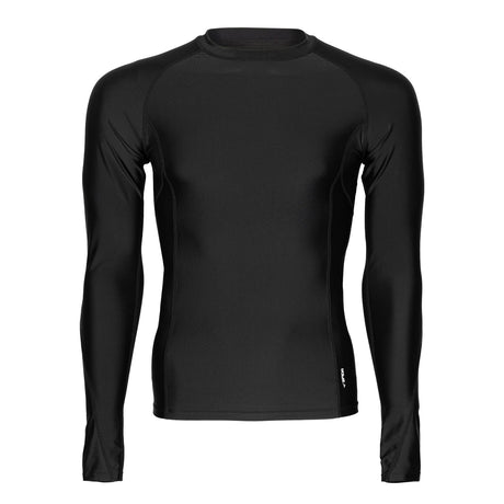 Sfida Mens Compression Base Layer Sports Long Sleeve Shirt in Black - XXL