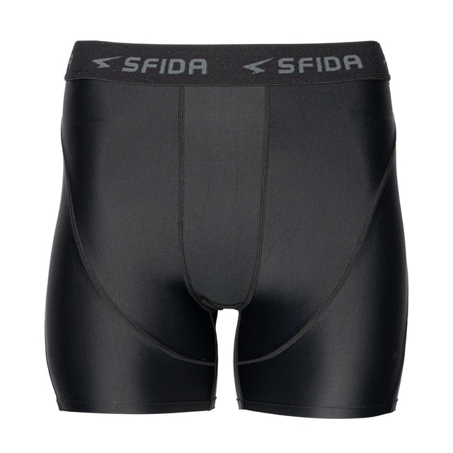 Sfida Mens Compression 1/4 Quarter Shorts - Black (Sports Base Layer)
