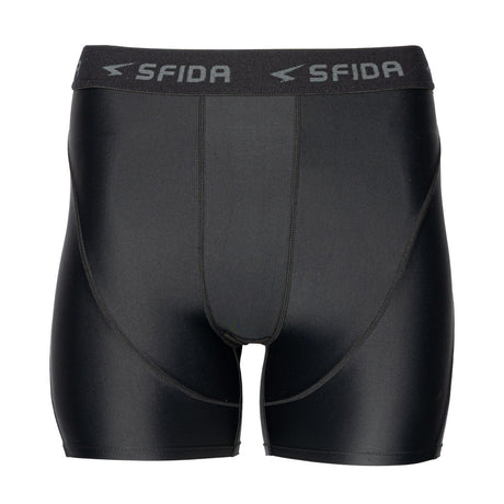 Sfida Mens Compression 1/4 Quarter Shorts - Black (Sports Base Layer)