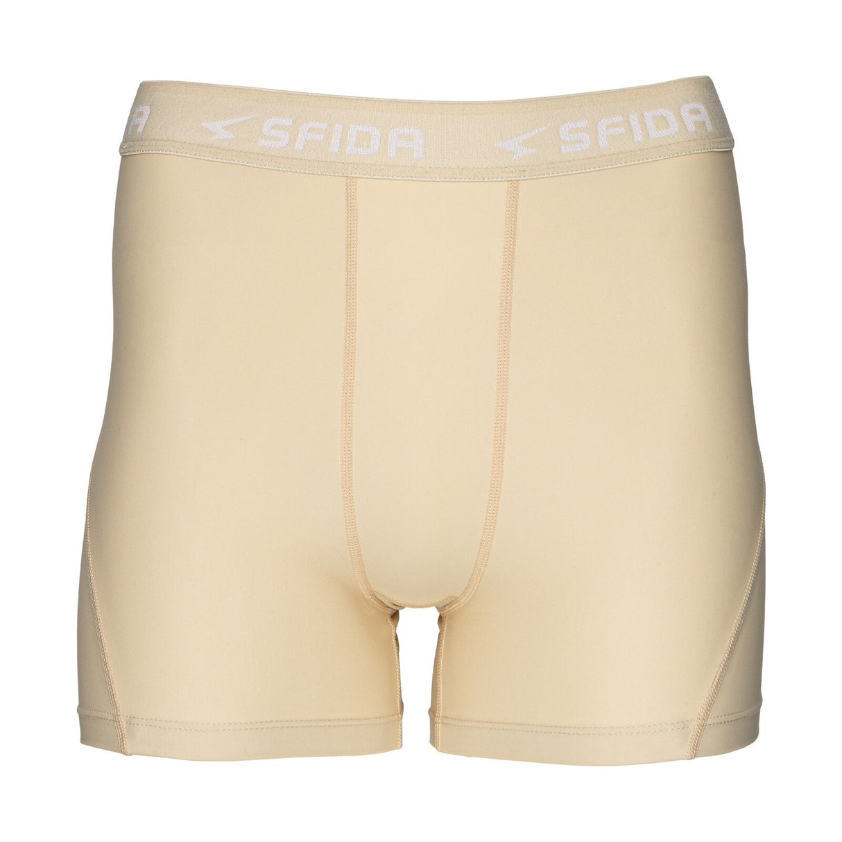 Sfida Mens Compression 1/4 Quarter Shorts - Beige (Sports Base Layer)