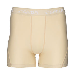 Sfida Mens Compression 1/4 Quarter Shorts - Beige (Sports Base Layer)