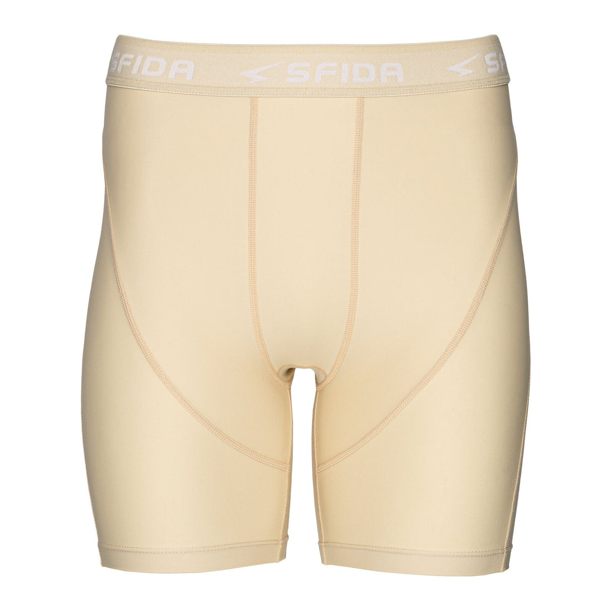 Sfida Mens Compression Half Shorts - Beige (Sports Base Layer)