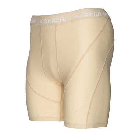 Sfida Mens Compression Half Shorts - Beige (Sports Base Layer)