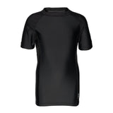 Sfida Boys Compression Base Layer Sports Short Sleeve Shirt Childrens Kids in Black