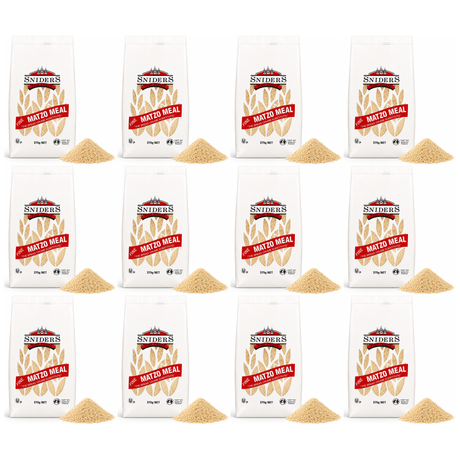 12x Sniders 375g FINE Matzo Meal Bulk Pack - Kosher Crushed Matzah Breadcrumbs & Binder for Cooking