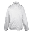 SFIDA Nero Unisex Hooded Spray Zip Up Rain Jacket w/ Pockets in White