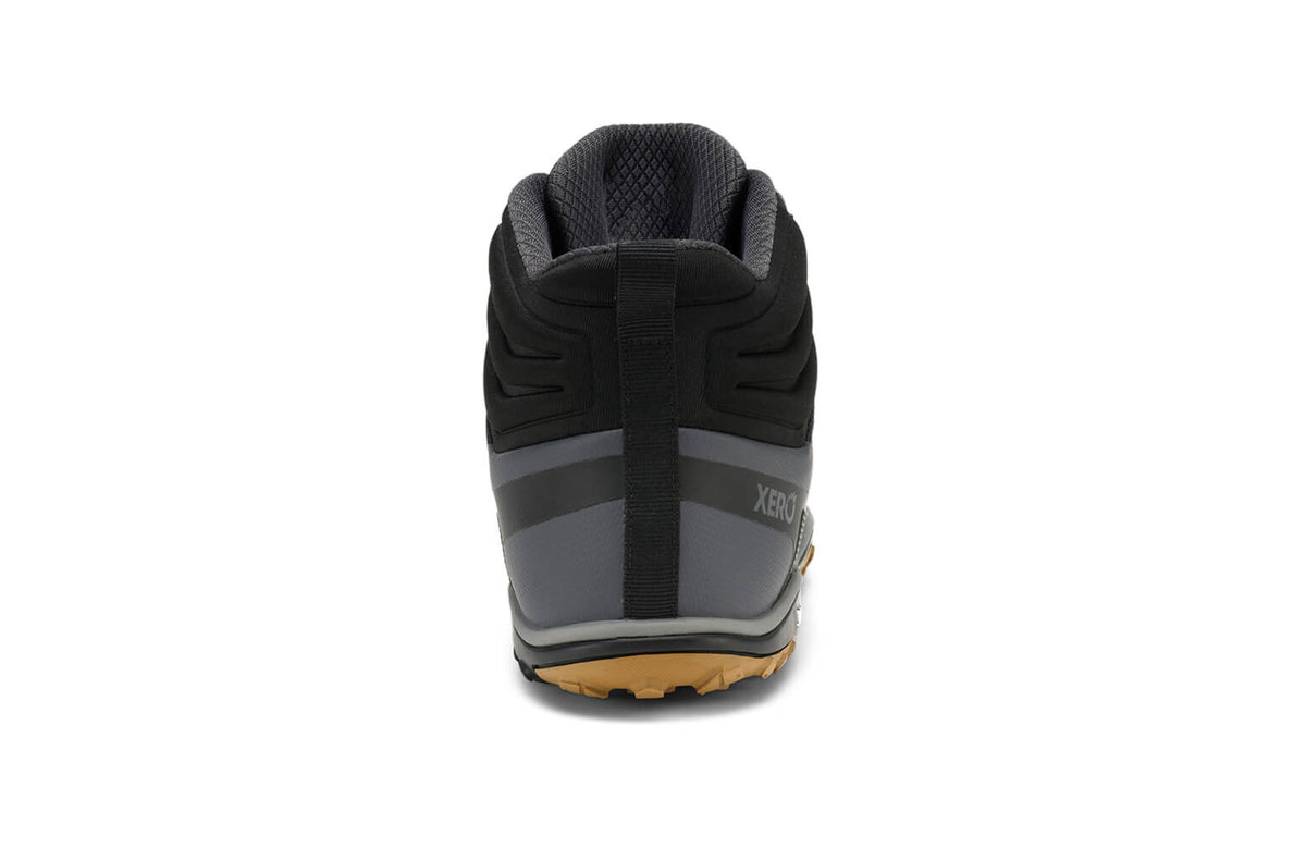 Xero Mens Scrambler Mid II Barefoot Hiking Boots - Black/Asphalt (Zero Drop)