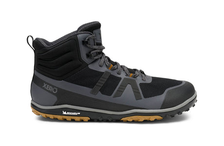 Xero Mens Scrambler Mid II Barefoot Hiking Boots - Black/Asphalt (Zero Drop)