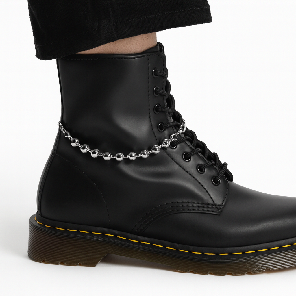 Silver Ball Chain Shoe Charms for Dr. Martens Boots