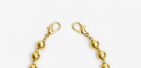 2-Pack Gold & Silver Ball Chain Shoe Charms for Dr. Martens Boots