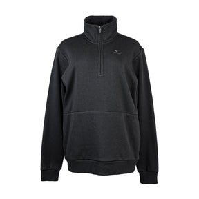 Sfida Sebastian Mens Zip Neck Sweatshirt - Black (Fleece Pullover Jumper) - BLACK