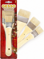 3pcs GESSO BRUSHES Paint Brush Art Wood Artist Size 2, 4 & 6 Varnish