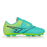Sfida Equaliser V Strap Junior Football Soccer Boots - Aqua/Lime (Childrens/Kids)