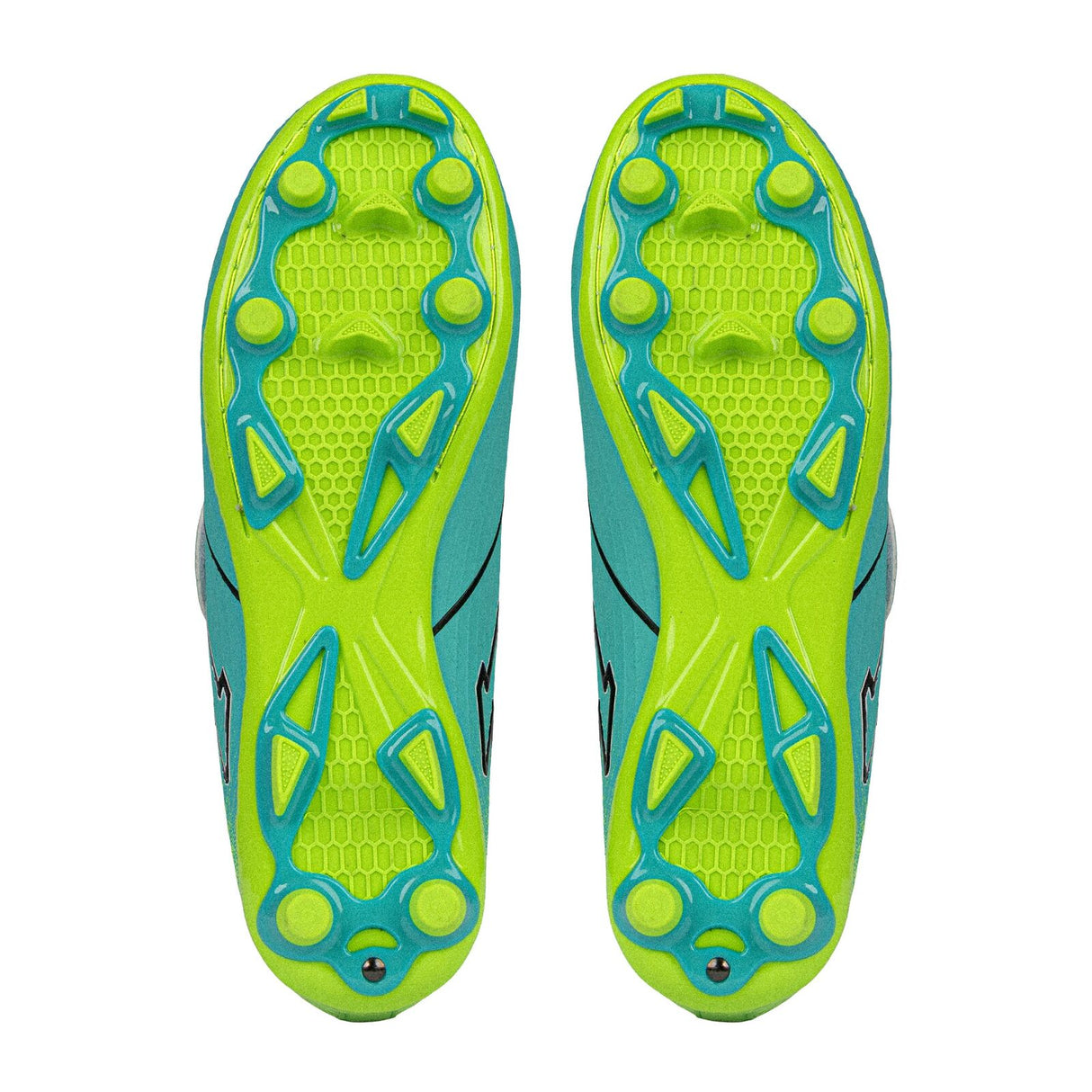 Sfida Equaliser V Strap Junior Football Soccer Boots - Aqua/Lime (Childrens/Kids)
